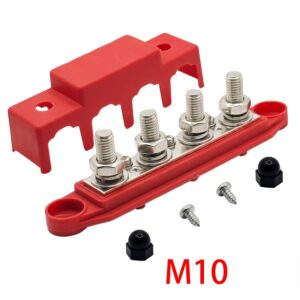 4 Post Power Distribution Block Bus Bar with Cover -250 A -Marine, Automotive,