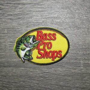 Bass Pro Shop Fishing Tackle Lure Embroidered Iron On Patch 3.25" x 2"
