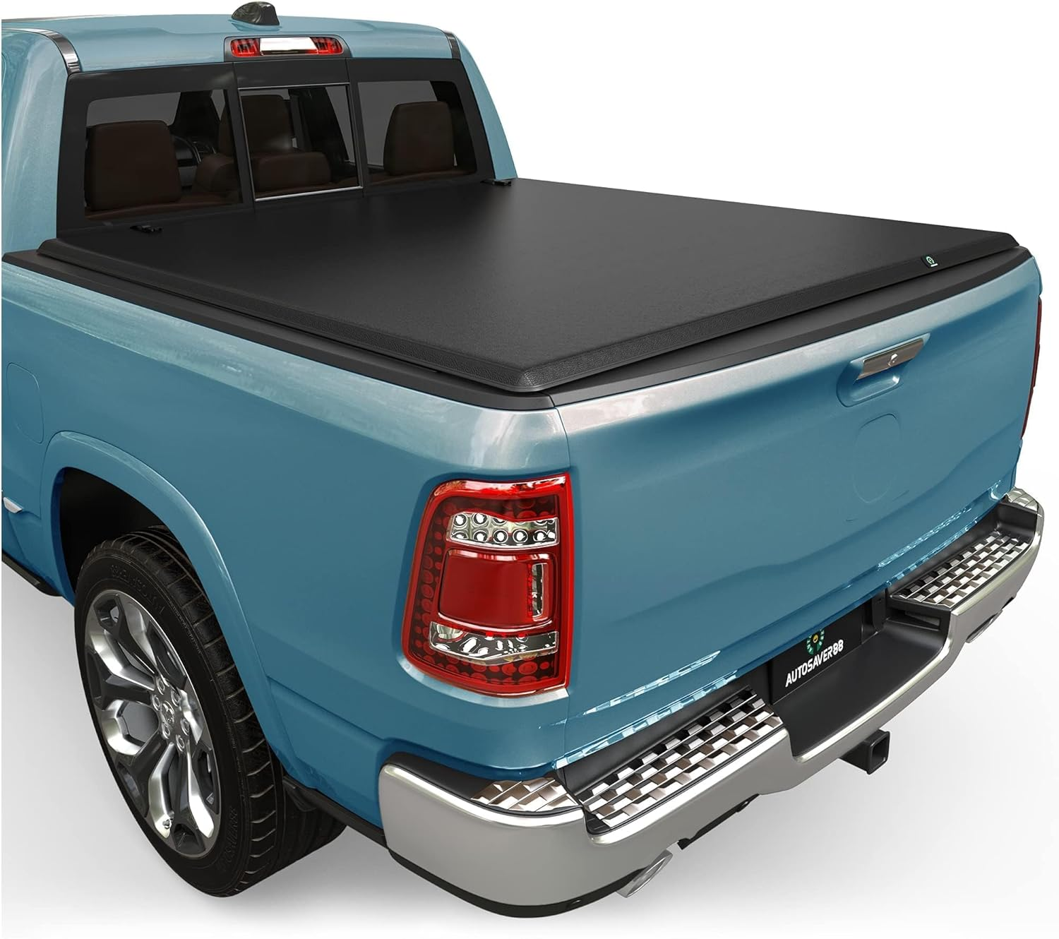Soft Quad-Fold Truck Bed Tonneau Cover Compatible with 2009-2025 Dodge Ram 1500