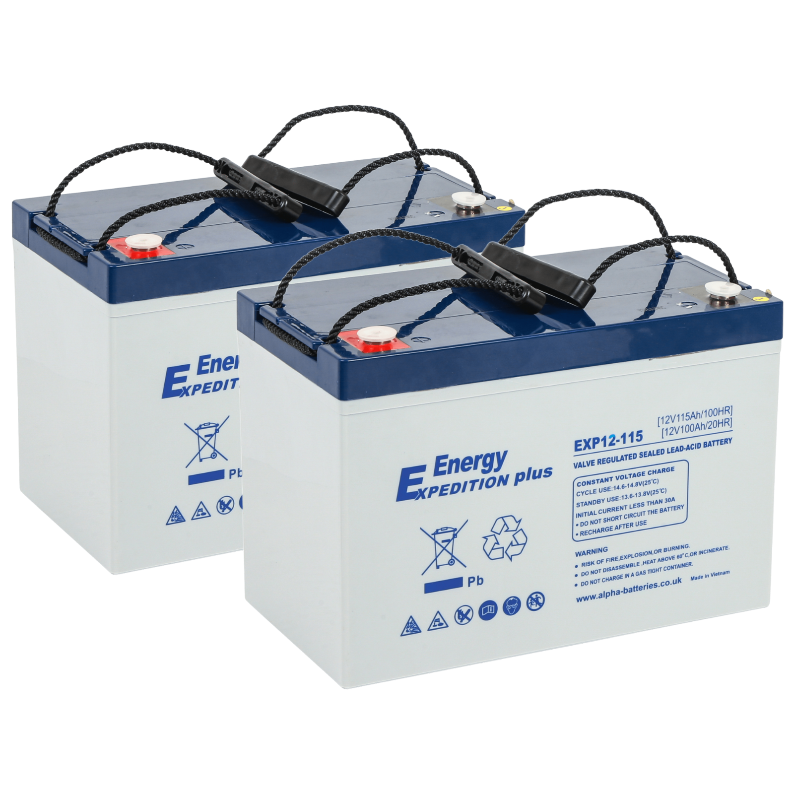 OFERTA PAR 2 BATERÍAS DE OCIO AGM 12V 115AH EXPEDITION PLUS DEEP CYCLE-