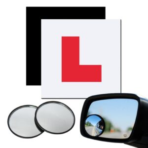 Paquete de 4 placas magnéticas en L y 2 espejos de punto ciego resistentes a la intemperie ajuste universal-