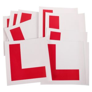 10 Pcs Internship Car Post L Plates for Driving Test Adhesive Learner