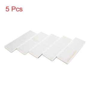 5PCS White Rectangle Stick-on Safety Reflector Plate w/o Mounting Holes for Car