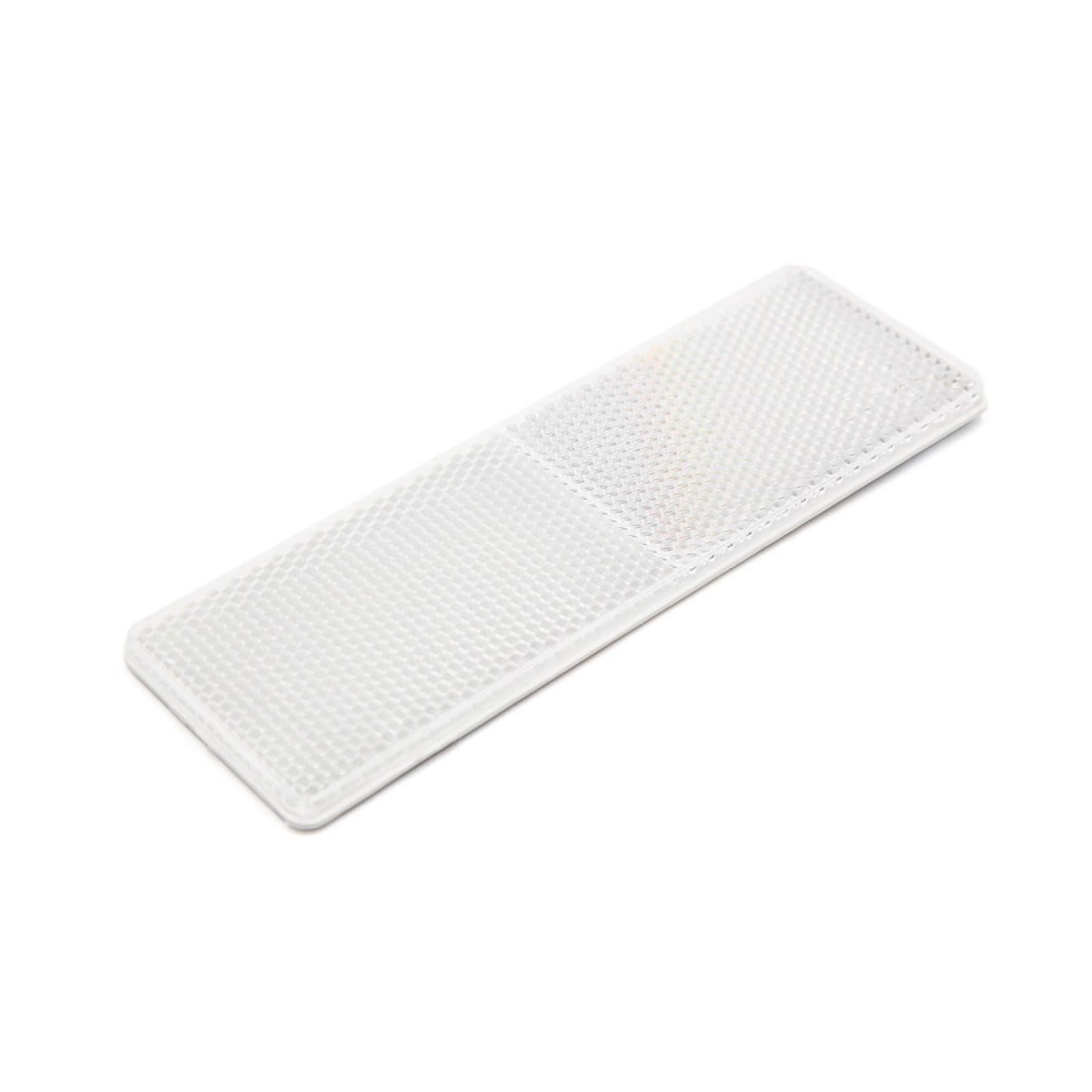 5PCS White Rectangle Stick-on Safety Reflector Plate w/o Mounting Holes for Car - Image 2