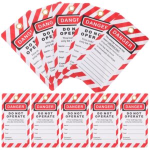 10 Piezas Etiquetas de Seguridad para Equipos Advertencia de Peligro No Opere Colgando-