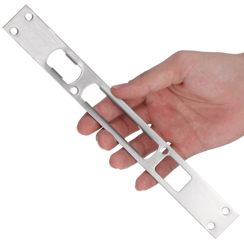 4 piezas Placas de seguridad para puertas Placa larga Cerradura de puerta Golpe Seguro- - Image 2