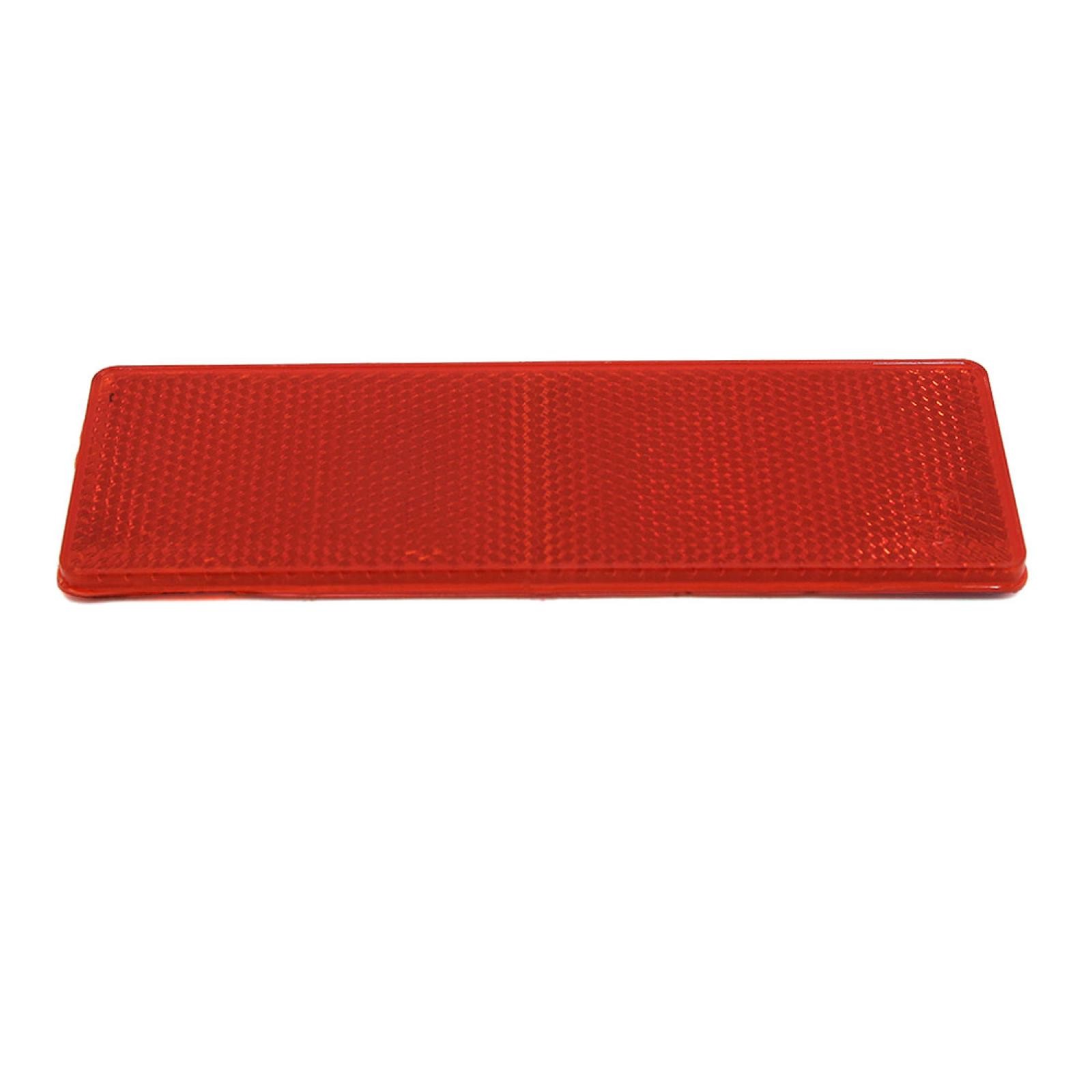 Placa reflectante adhesiva de plástico roja universal para camión coche sin agujeros 2 piezas- - Image 3
