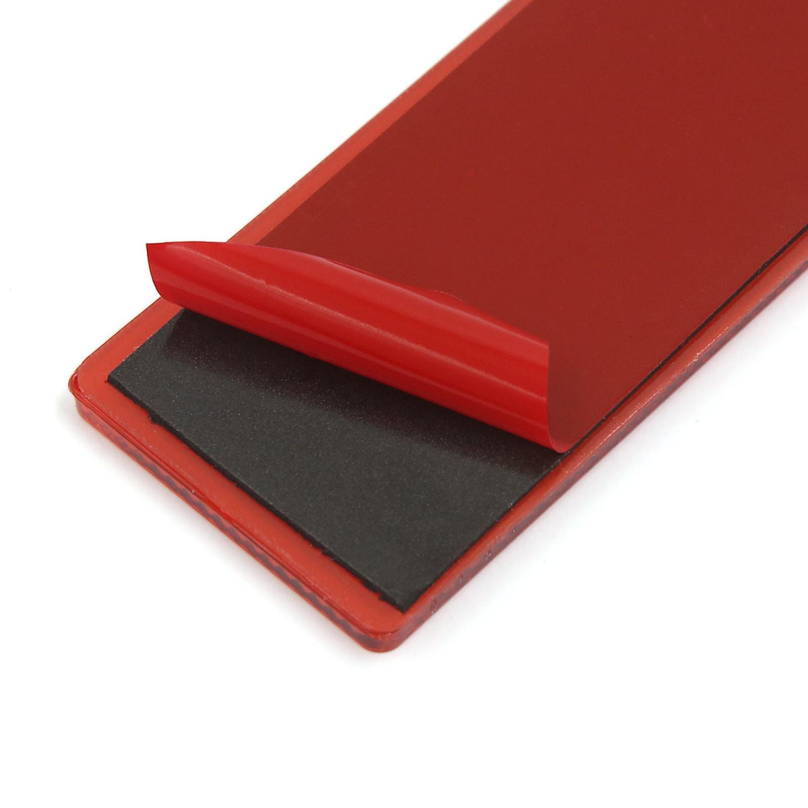 Placa reflectora de seguridad adhesiva rectangular roja para automóvil sin orificios 10 piezas- - Image 4