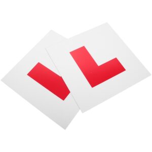 2 Piezas Placas L Magnéticas Moto Coche Adhesivo Magnético L Placas Aprendiz Conductor-