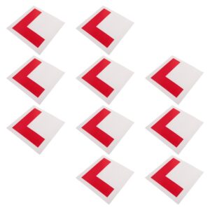 Placas en L imán de coche de conductor de 10 piezas para conductores aprendices de pruebas de conducción-