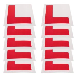 10 Piezas Placa L Coche Nueva Pegatina Conductor Montaje Licencia Frontal para Scooters-