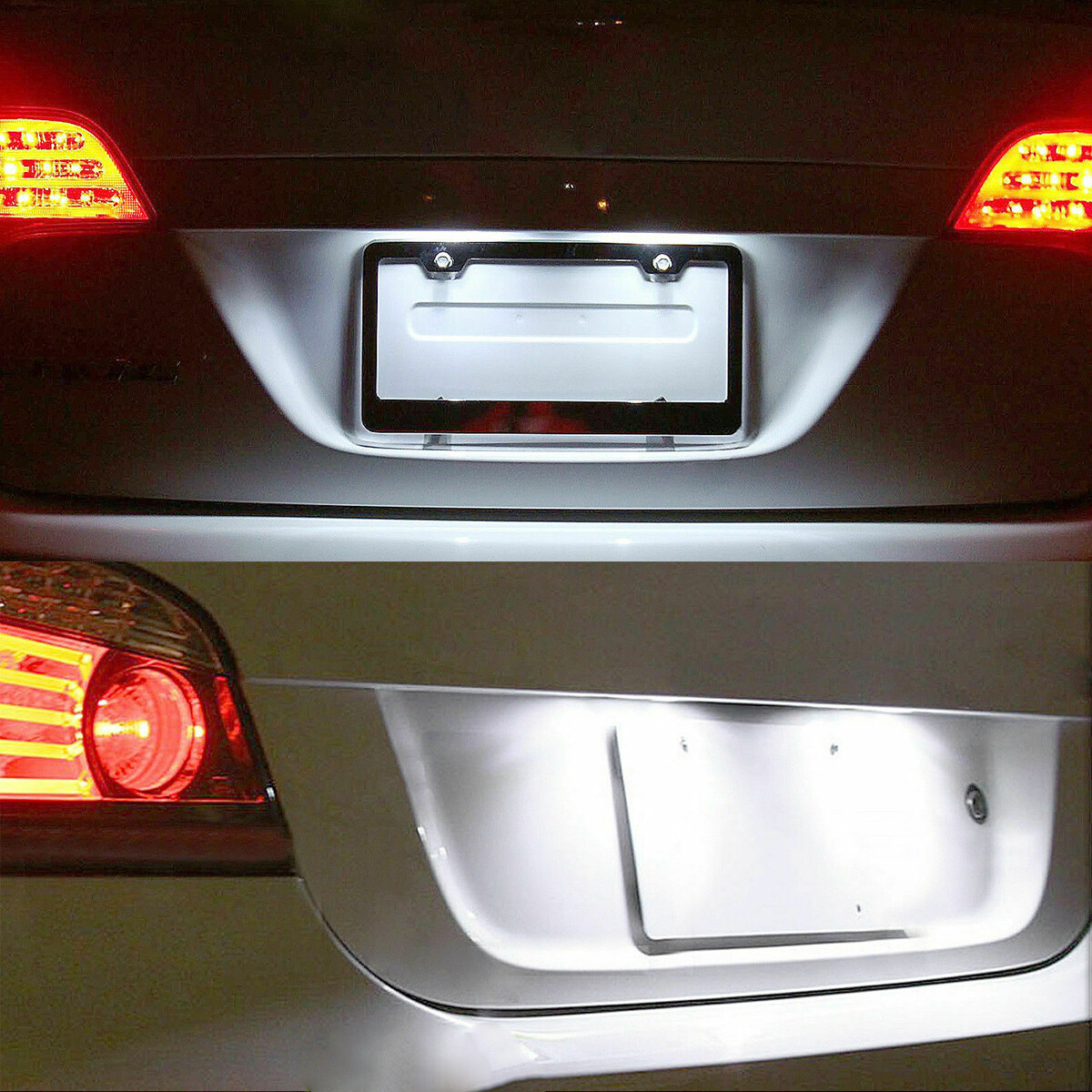 2x Cromo 6 LED Matrícula Luz de Paso Camión Caravana Camión Remolque 12V- - Image 3