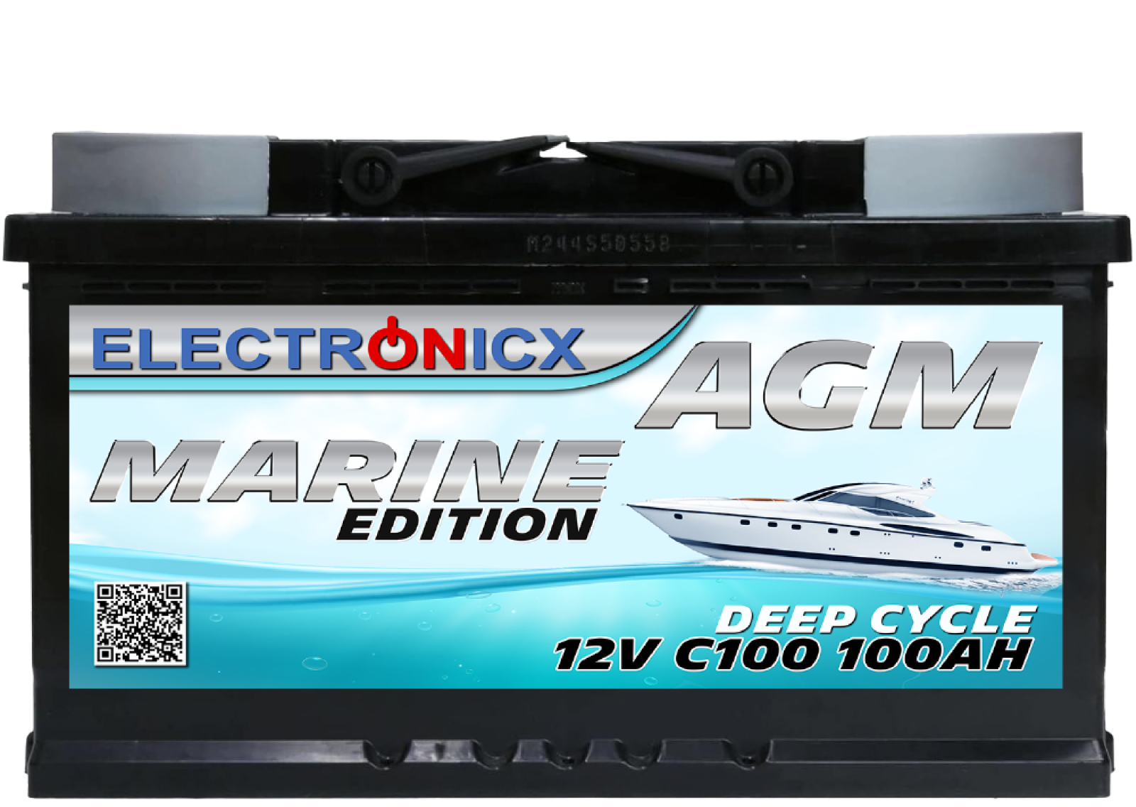 Batería AGM 100AH 100 Ah Marina Solar Caravan 12V Barco Alimentación Batería-