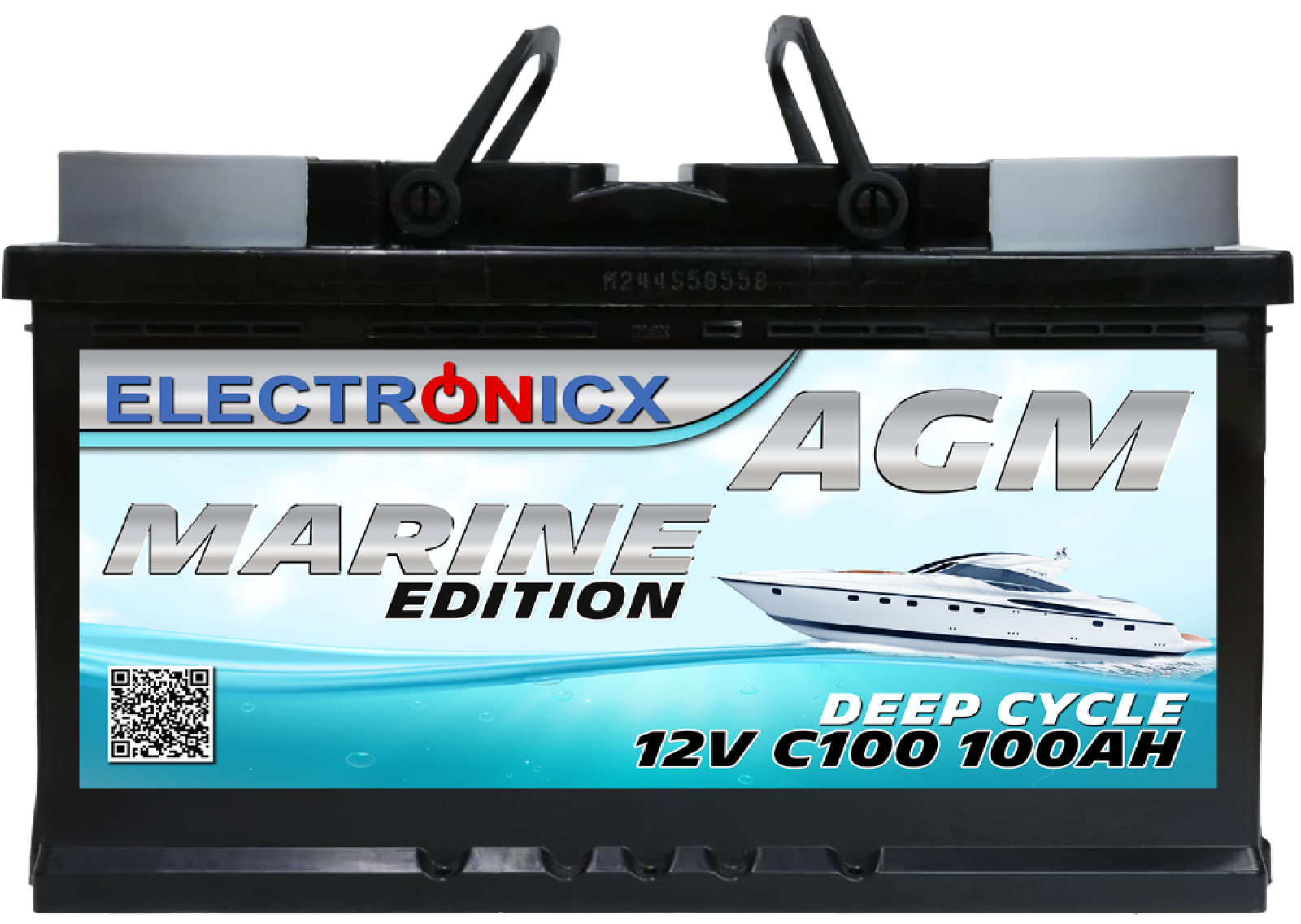 Batería AGM 100AH 100 Ah Marina Solar Caravan 12V Barco Alimentación Batería- - Image 2