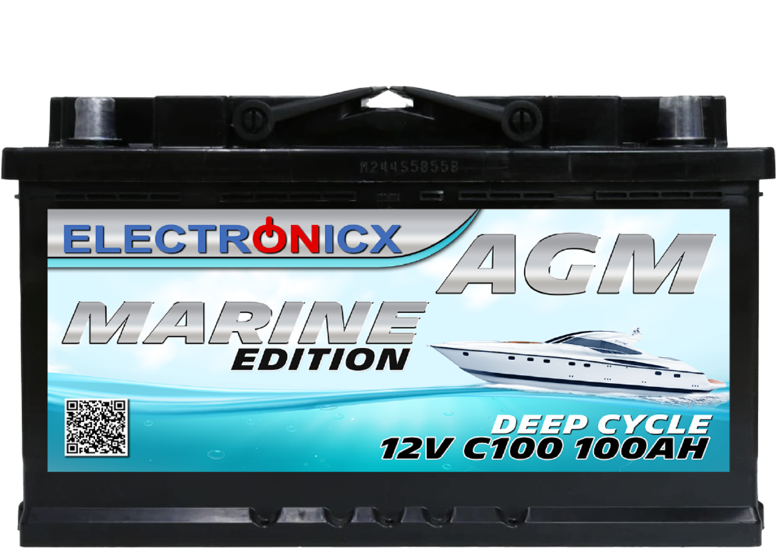 Batería AGM 100AH 100 Ah Marina Solar Caravan 12V Barco Alimentación Batería- - Image 3