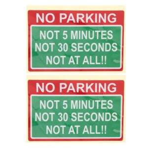 2 Pcs Notice Sign Safety Reflective Stickers Automotive Car Parking Tags