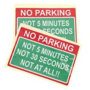 2 Piezas Pegatinas Reflectantes de Seguridad Señal de Advertencia de Coche Etiquetas de Estacionamiento Automotriz-