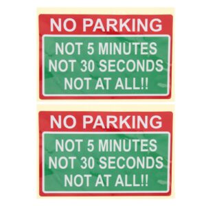 2 piezas pegatinas de advertencia de estacionamiento reflectantes de seguridad recordatorio para discapacitados-