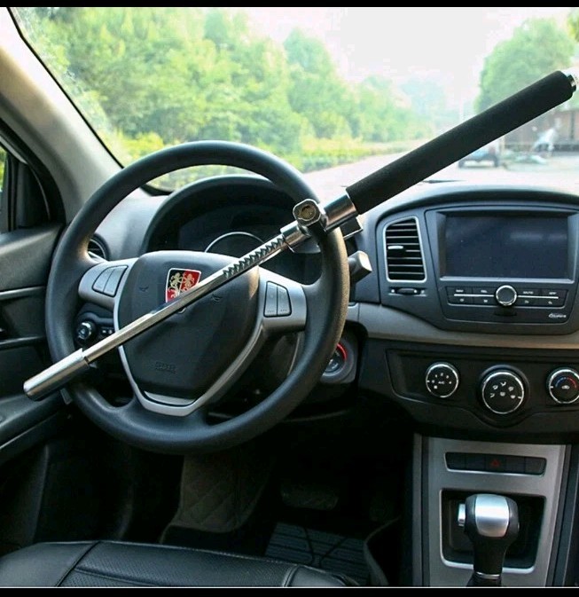 Bloqueo de volante antirrobo, cerraduras de rueda retráctiles, ajustable universal- - Image 2