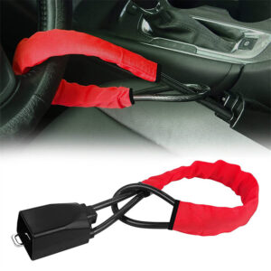 Cerradura Universal Volante con 2 Llaves Cerraduras Cinturón de Seguridad Coche Dispositivo Antirrobo-