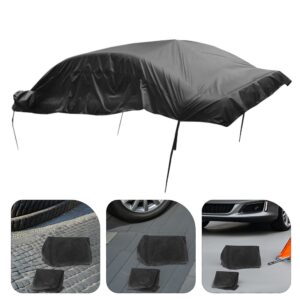 Cubierta de coche SUV impermeable negra parabrisas automotriz cubiertas de nieve-