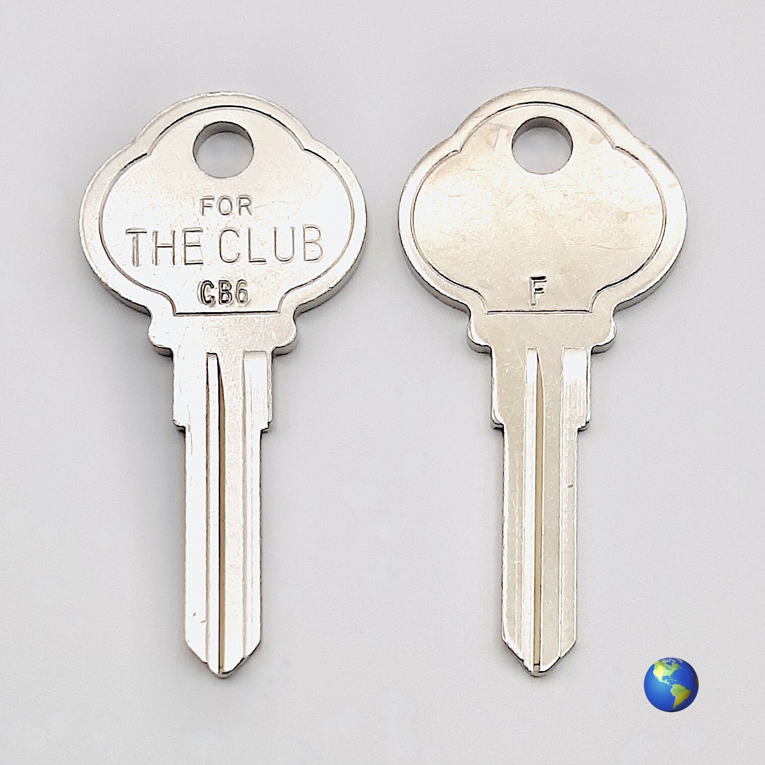 CB6 llaves en blanco para varias cerraduras de volante de The Club (2 llaves)- - Image 2