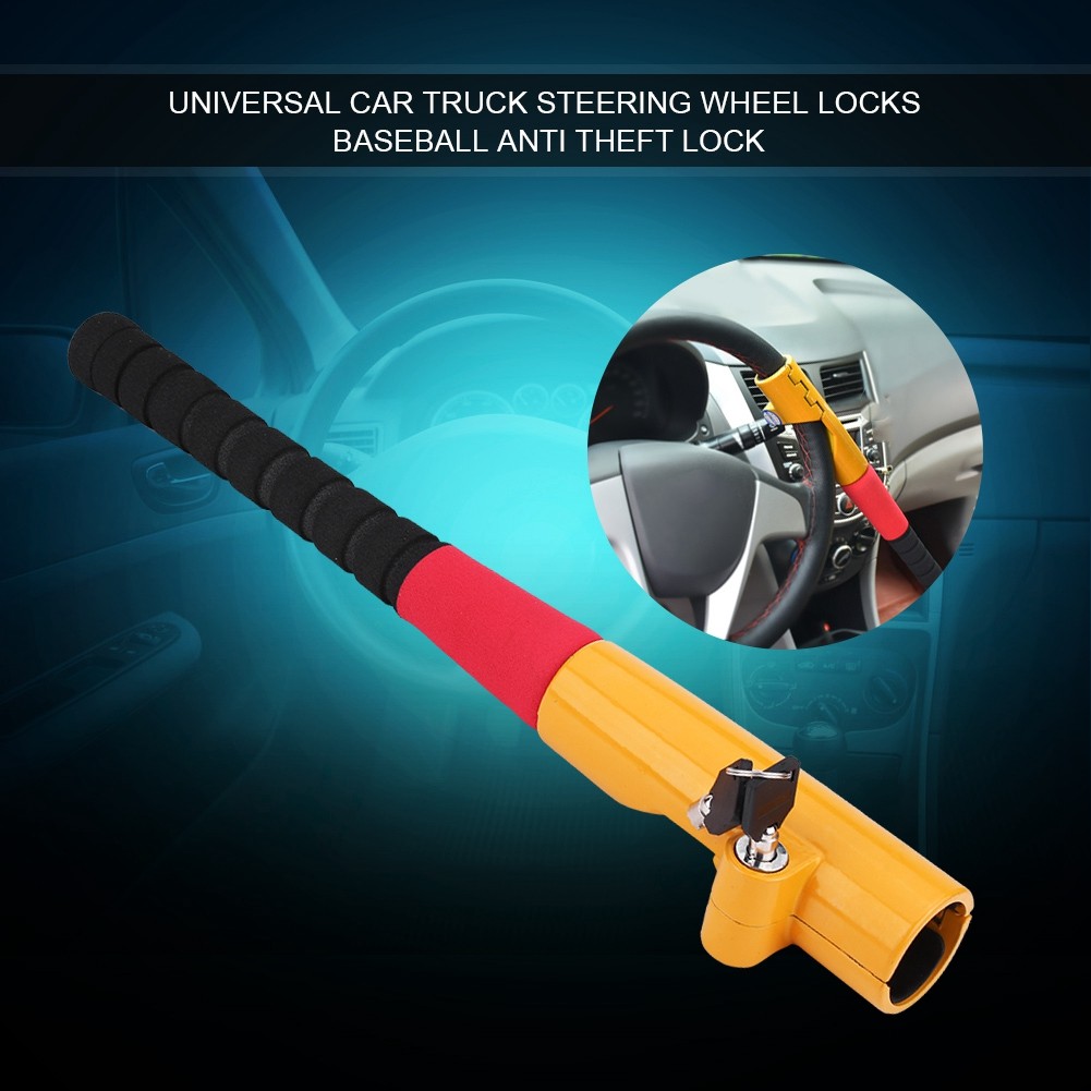 ⁺Cerraduras universales para volante de coche camión béisbol bloqueo antirrobo- - Image 5
