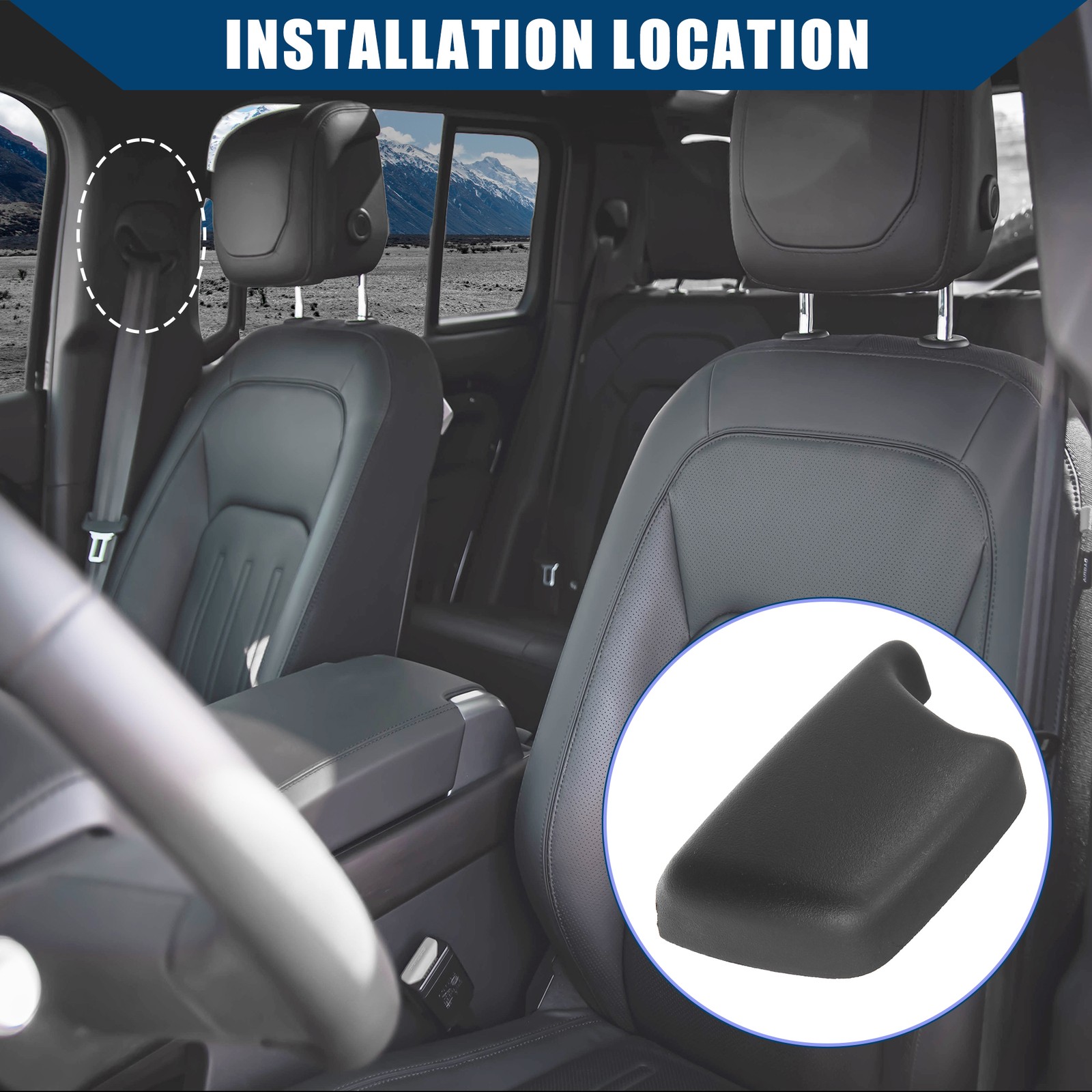 Cubierta de montaje de cinturón de seguridad automotriz 5HF07DX9AE apta para Jeep Wrangler 2011-2017- - Image 2