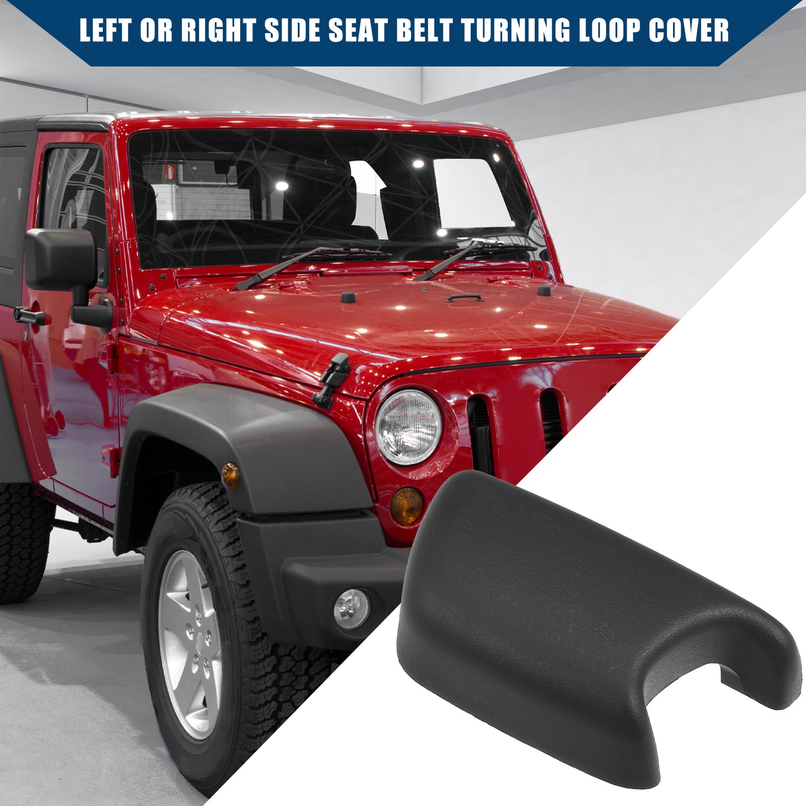 Cubierta de montaje de cinturón de seguridad automotriz 5HF07DX9AE apta para Jeep Wrangler 2011-2017- - Image 3