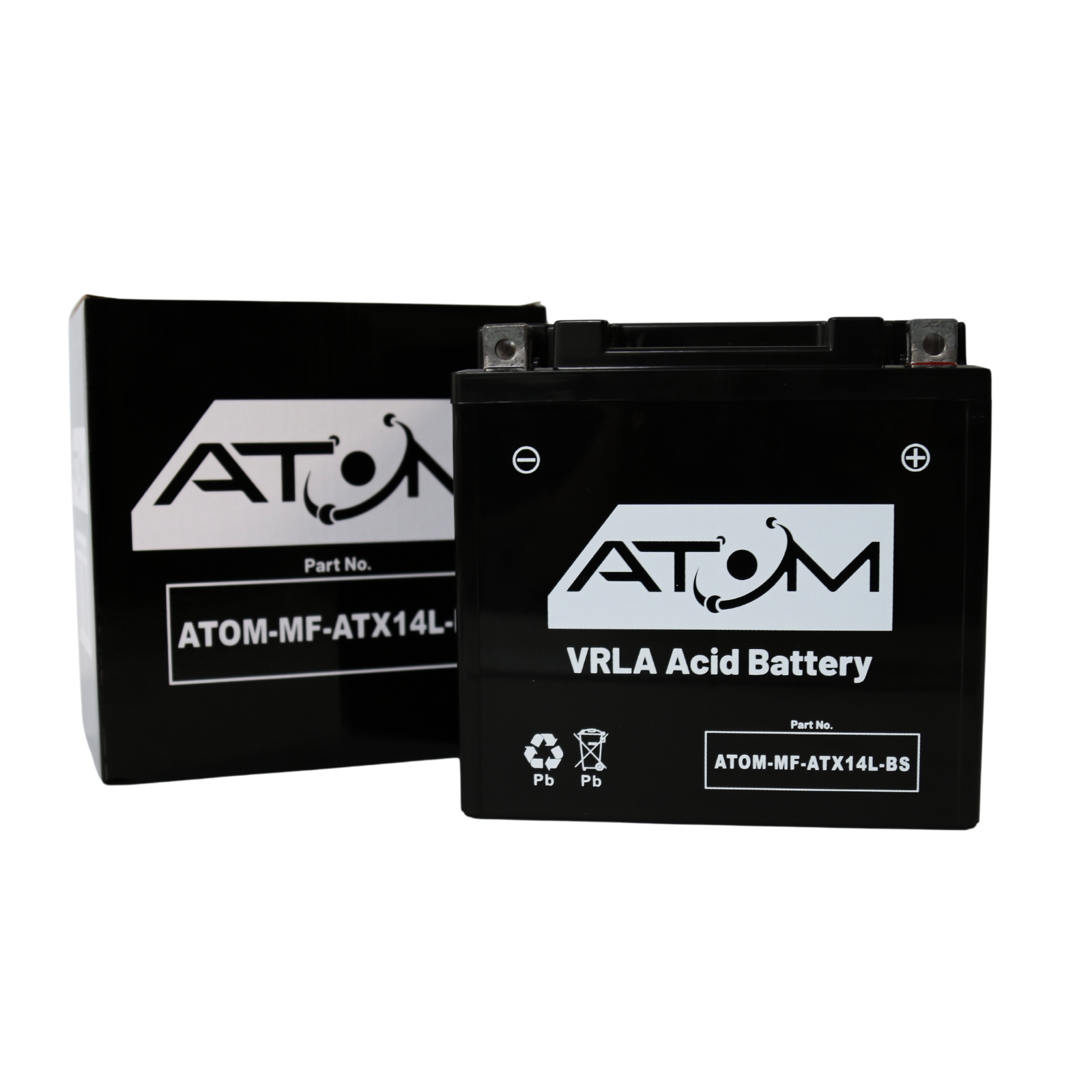 YTX14L-BS - Batería Atom AGM 14Ah 285CCA Harley-Davidson XL 883 N Iron 10-18- - Image 2