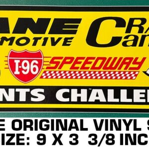 LANE AUTOMOTIVE I-96 SPEEDWAY - CALCOMANÍA DE VINILO ORIGINAL VINTAGE - CARRERAS-