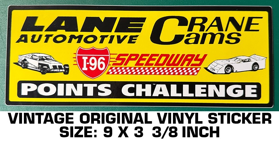 LANE AUTOMOTIVE I-96 SPEEDWAY - CALCOMANÍA DE VINILO ORIGINAL VINTAGE - CARRERAS-