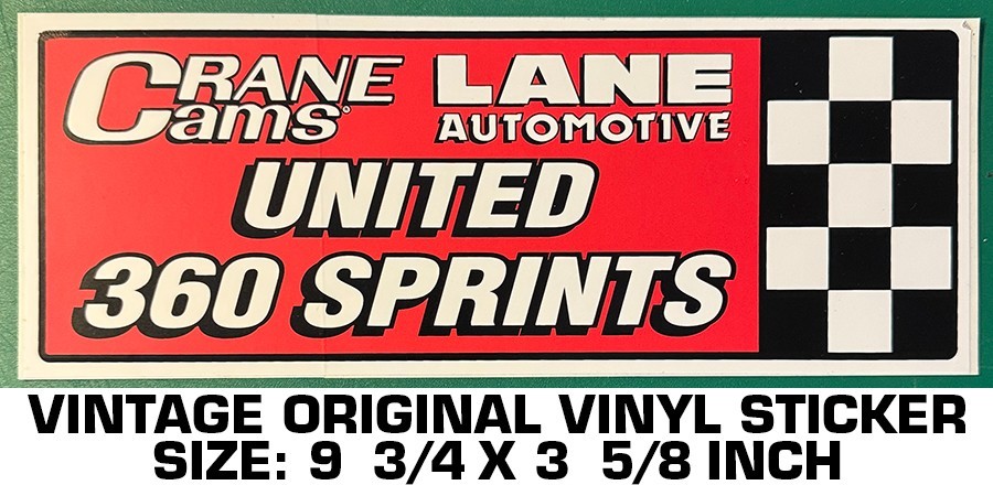 LANE AUTOMOTIVE UNITED 360 SPRINTS - CALCOMANÍA DE VINILO ORIGINAL VINTAGE PEGATINA - CARRERAS-
