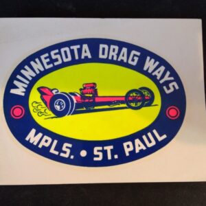 CALCOMANÍA DE AGUA ORIGINAL MINNESOTA DRAGWAYS de colección Nostalgia Racing nhra Gasser -