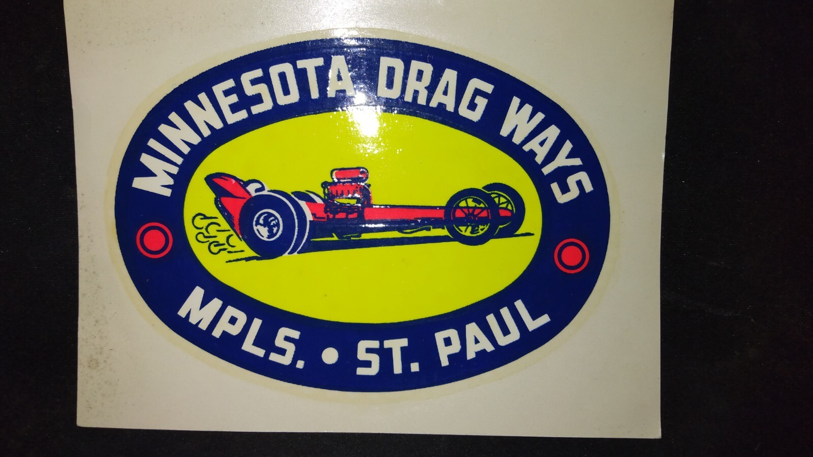 CALCOMANÍA DE AGUA ORIGINAL MINNESOTA DRAGWAYS de colección Nostalgia Racing nhra Gasser - - Image 4