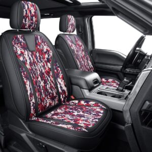 Juego completo de funda de asiento de coche con cuero impermeable, cojín de asiento automotriz Ford...-