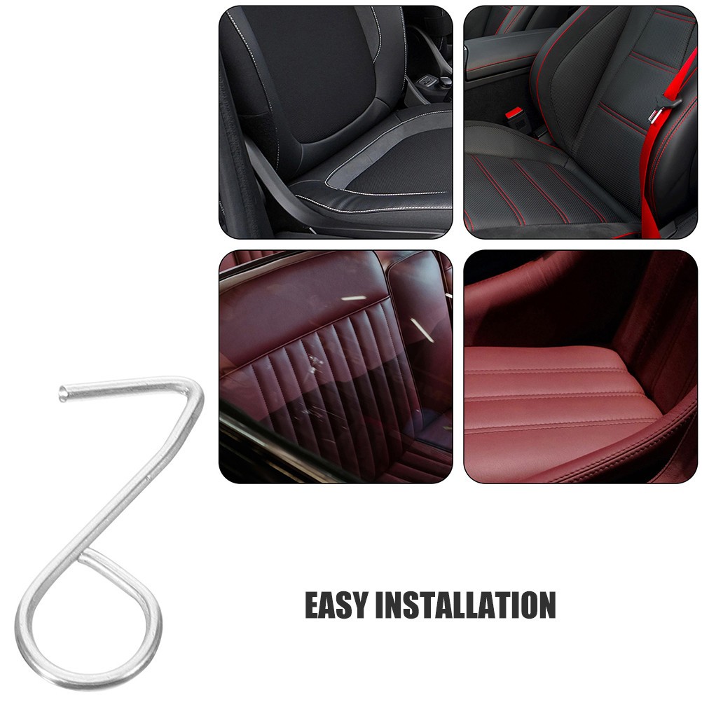 50 piezas ganchos de metal fundas de asiento de plástico para automóviles accesorios automotrices- - Image 2