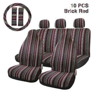 Protector de cubierta de asiento de cubo estilo manta automotriz universal para automóvil 10 un.-