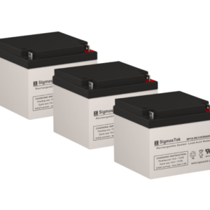 Pack of 3 x SigmasTek SP12-26 (NB) SLA Batteries - 12V 26Ah NB Terminal