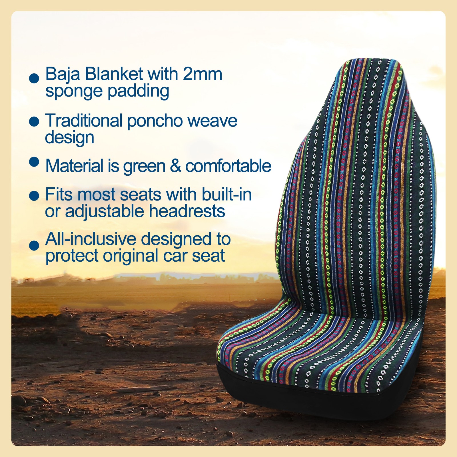 Cubierta de asiento con canastilla universal para coche SUV automotriz artículo de 1- - Image 2