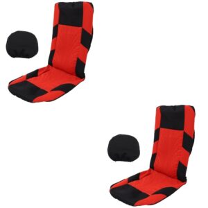 2 juegos de fundas de asiento de auto con patrón de funda de asiento de automóvil fundas de asiento interiores-
