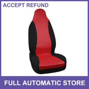 Cubierta protectora de asiento de cubo para automóvil personalizada para la mayoría de los autos camiones roja negra-