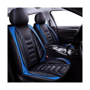 FREESOO Fundas de Asiento de Coche Cubierta de Asiento de Cuero Juego Completo Cubierta de Asiento Automotriz Pro...-