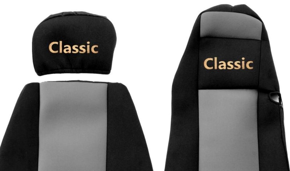Juego de fundas de asiento delanteras textiles gris F-CORE Classic camión- - Image 2