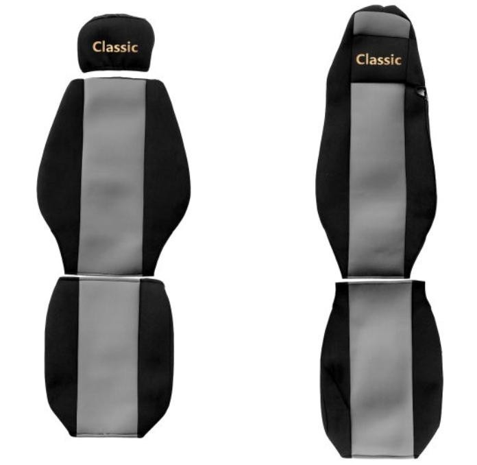 Juego de fundas de asiento delanteras textiles gris F-CORE Classic camión- - Image 4