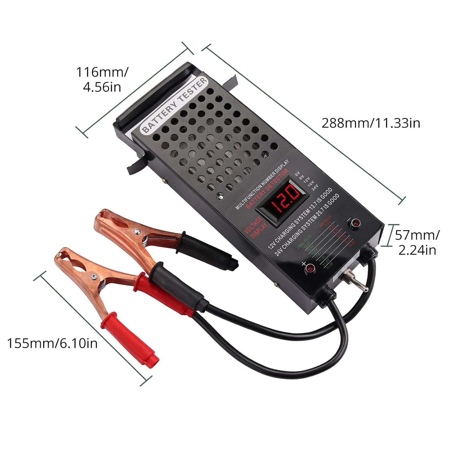 AUTTGINN 6/8/12/16/24V Battery Load Tester Automotive Car Battery Tester,Battery - Image 5