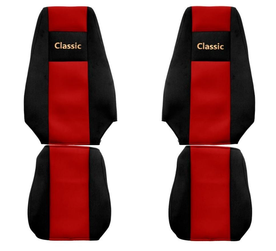 Juego de fundas de asiento F-CORE Classic textil rojo para RENAULT TRUCKS- - Image 3