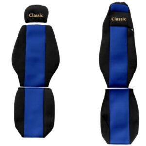 Juego de fundas de asiento de camión F-CORE Classic textil azul-