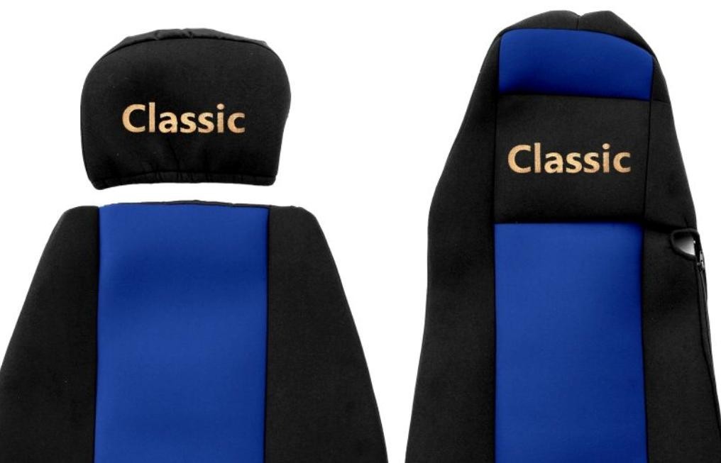 Juego de fundas de asiento de camión F-CORE Classic textil azul- - Image 5