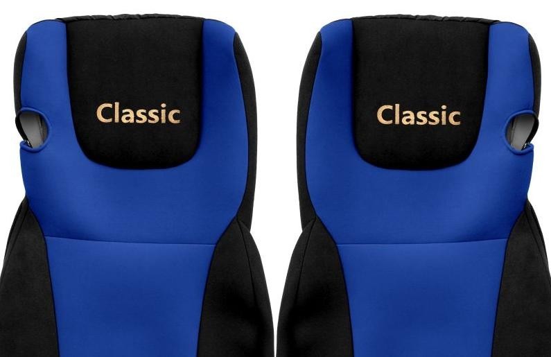 Juego de fundas de asiento de camión F-CORE Classic textil azul- - Image 5